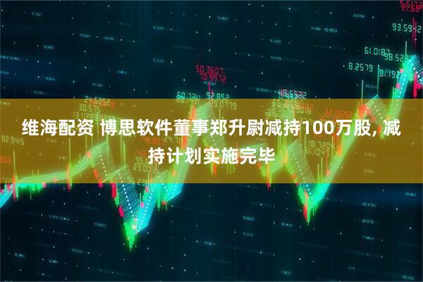 维海配资 博思软件董事郑升尉减持100万股, 减持计划实施完毕