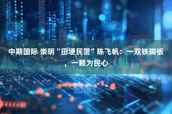 中期国际 崇明“田埂民警”陈飞帆：一双铁脚板，一颗为民心